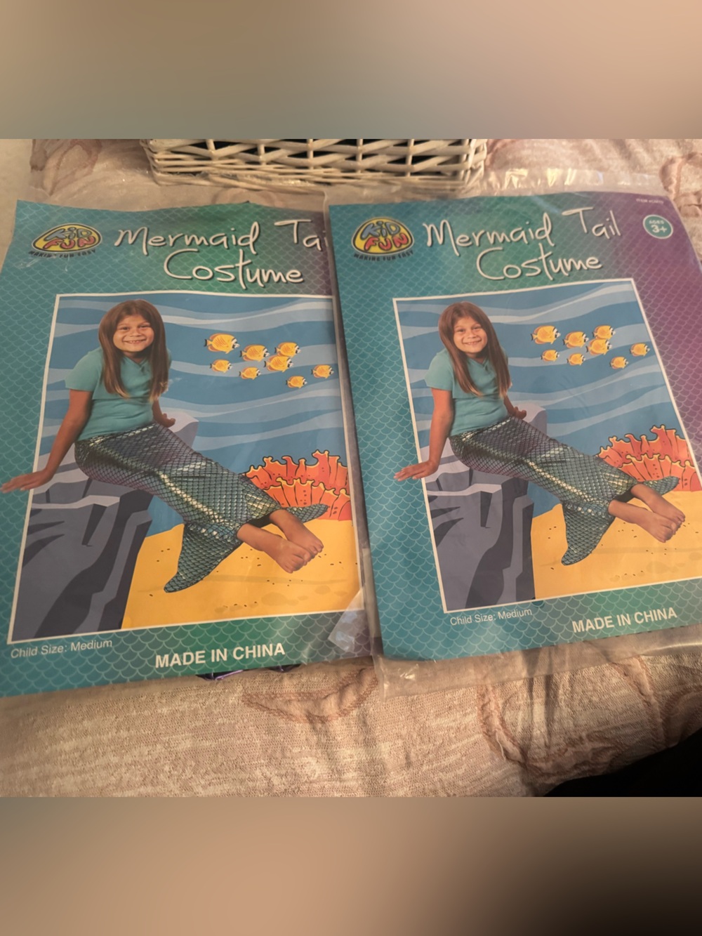 Kid's Teal Mermaid Tail Costume -
